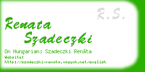 renata szadeczki business card